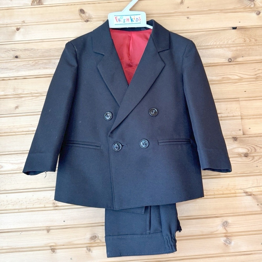 All Dressed Up Youth Suit Size 4T Navy Blue Special Occasion Wedding Guest Fancy